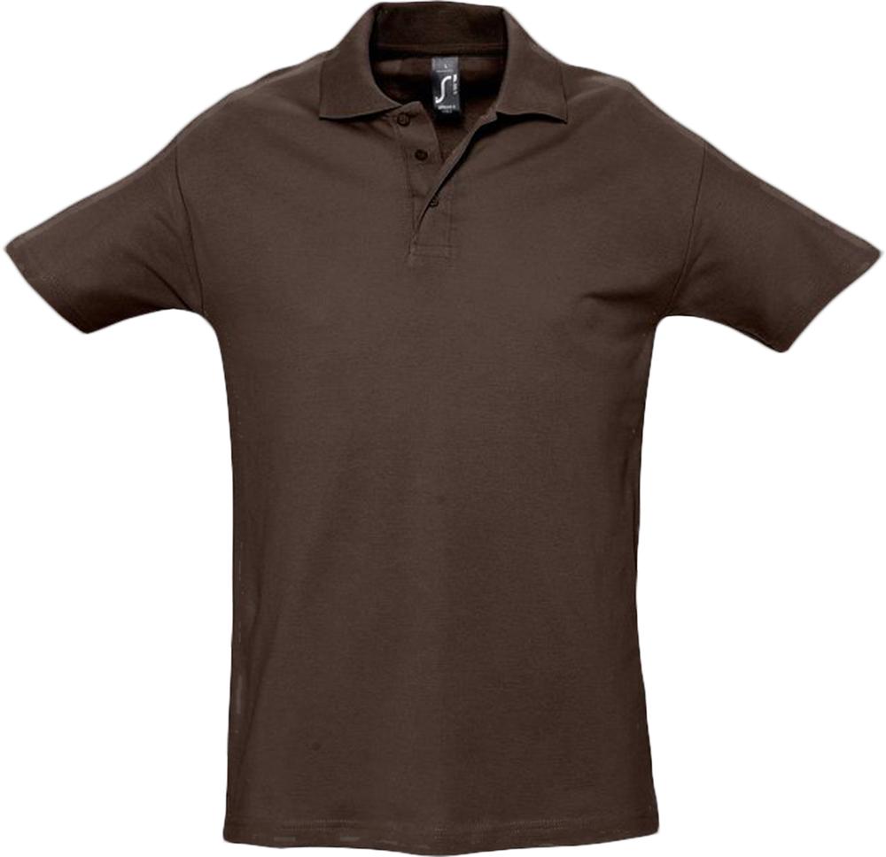 Рубашка поло мужская Spring 210, шоколадно-коричневая / Миниатюра WWW (1000)