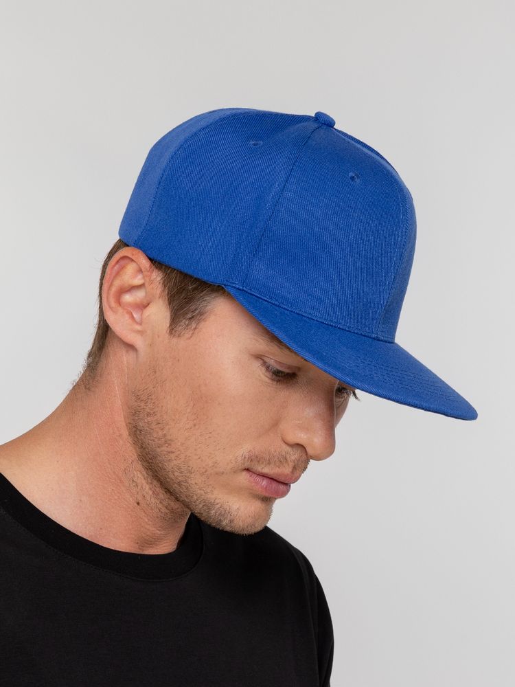 Бейсболка Snapback с прямым козырьком, ярко-синяя / Миниатюра WWW (1000)