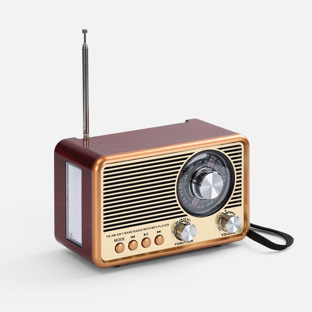 Bluetooth-колонка с радио Listenberg, коричневая / Миниатюра WWW (1000)