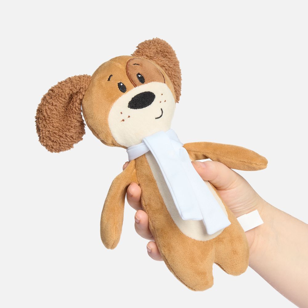 Мягкая игрушка Beastie Toys, собачка с белым шарфом / Миниатюра WWW (1000)
