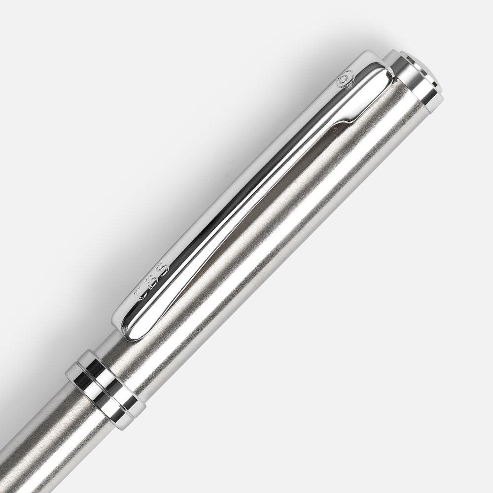 Ручка шариковая Delgado, серебристая / Миниатюра WWW (1000)