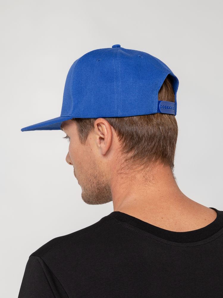 Бейсболка Snapback с прямым козырьком, ярко-синяя / Миниатюра WWW (1000)