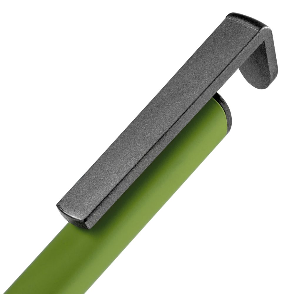 Ручка шариковая Standic с подставкой для телефона, зеленая / Миниатюра WWW (1000)
