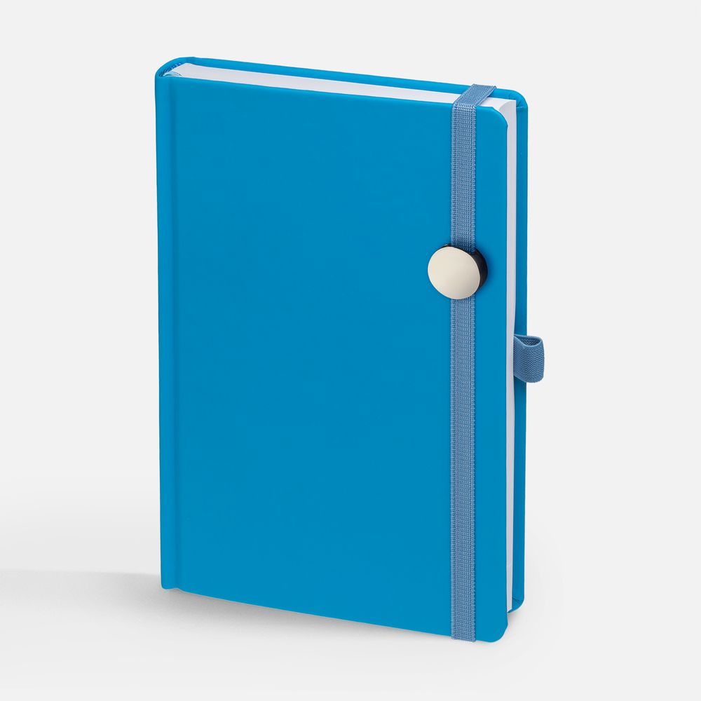 Ежедневник Favor Metal, недатированный, голубой / Миниатюра WWW (1000)