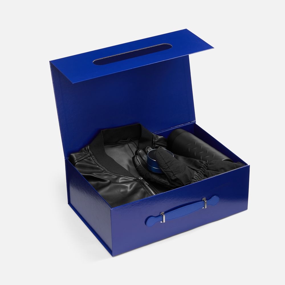 Коробка складная Holdfold, L, синяя / Миниатюра WWW (1000)