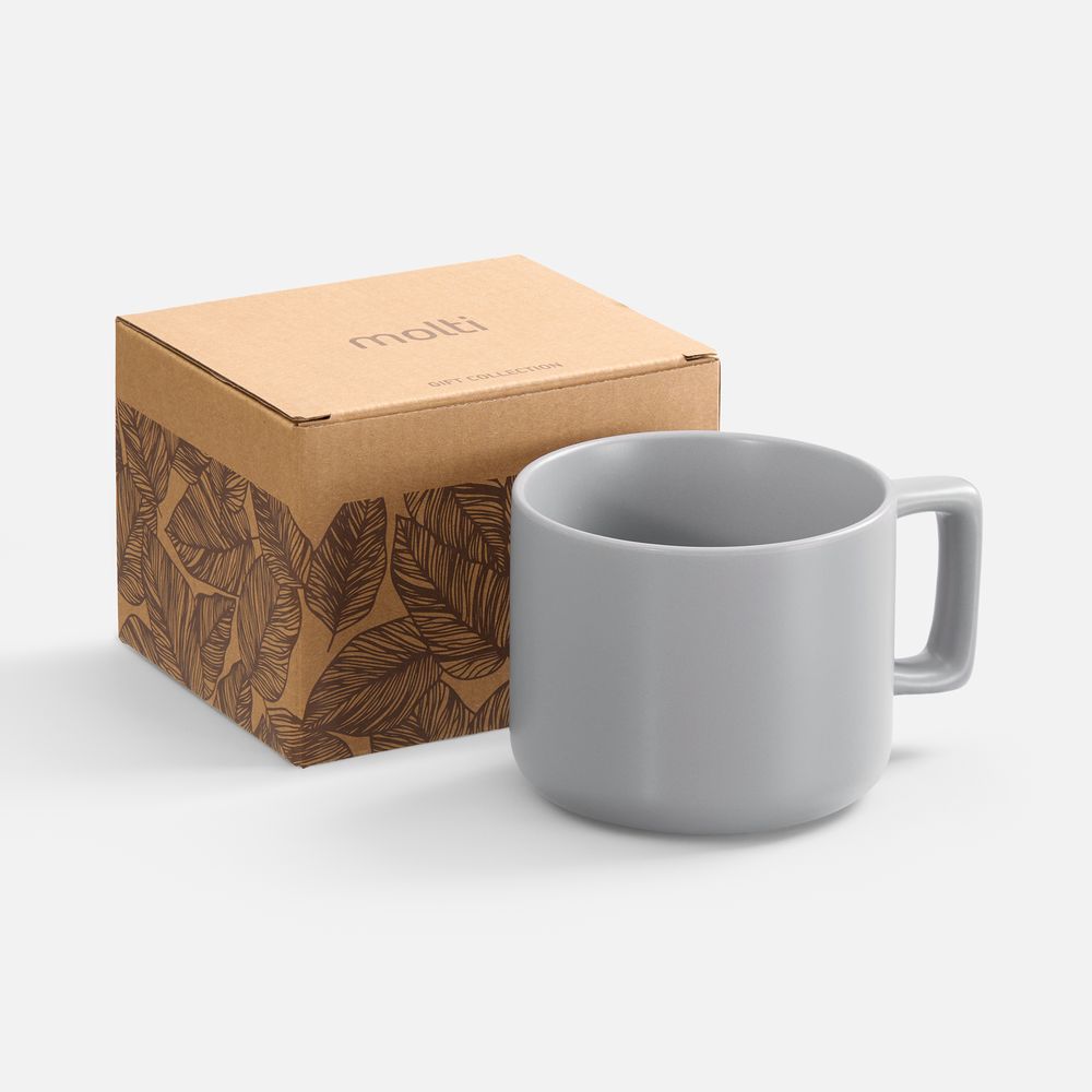 Чашка Jumbo в коробке матовая, светло-серая / Миниатюра WWW (1000)