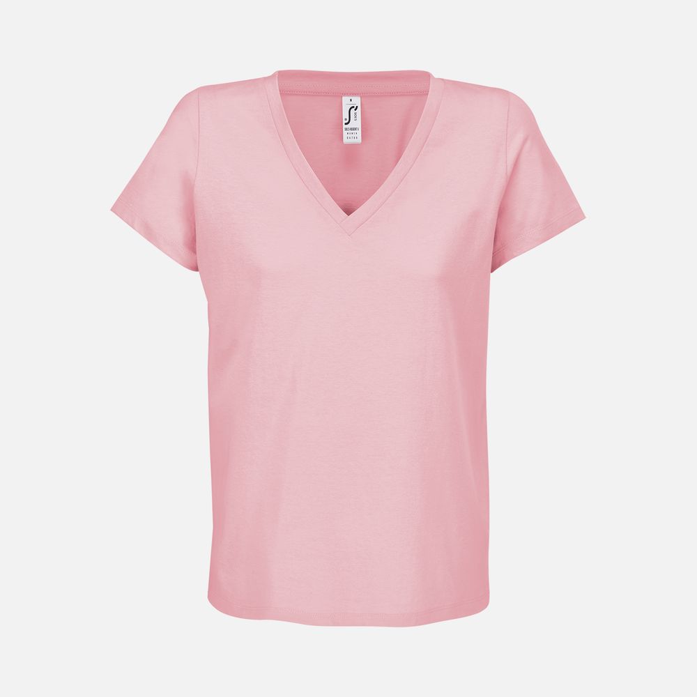 Футболка женская Regent Women с V-образным вырезом, розовая (candy) / Миниатюра WWW (1000)