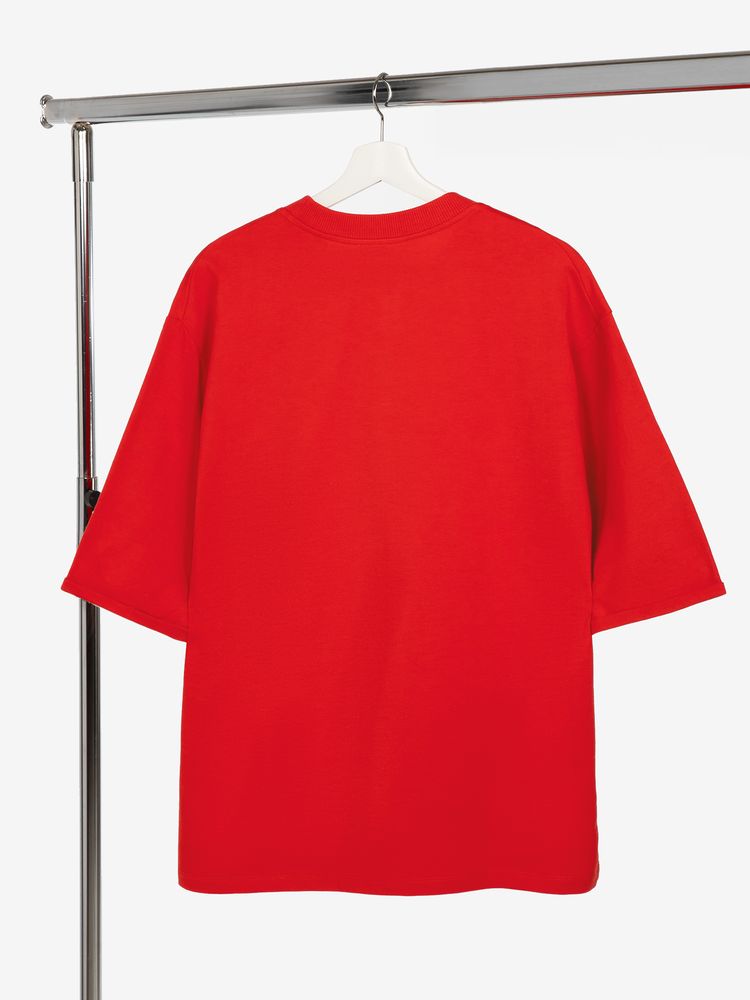 Футболка оверсайз унисекс Kosmos 2.0, красная (алая) / Миниатюра WWW (1000)