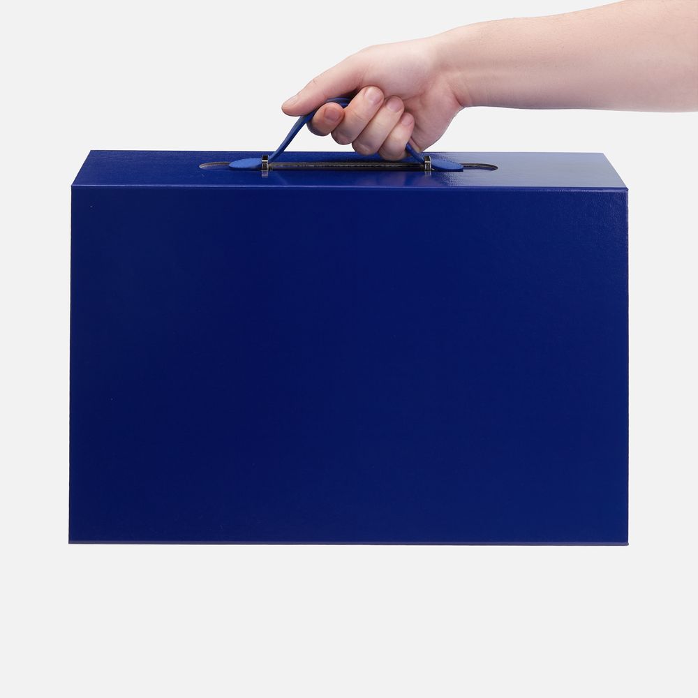 Коробка складная Holdfold, L, синяя / Миниатюра WWW (1000)