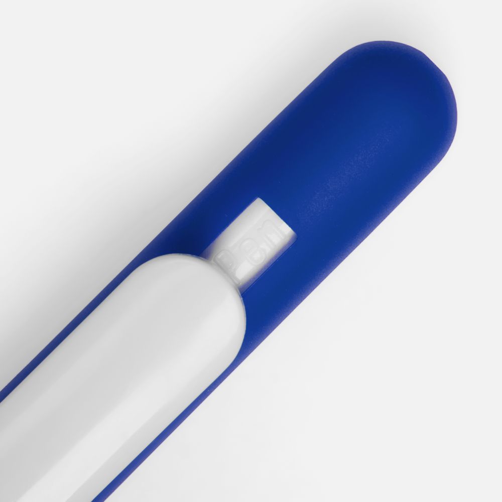 Ручка шариковая Slider Soft Touch, синяя с белым / Миниатюра WWW (1000)