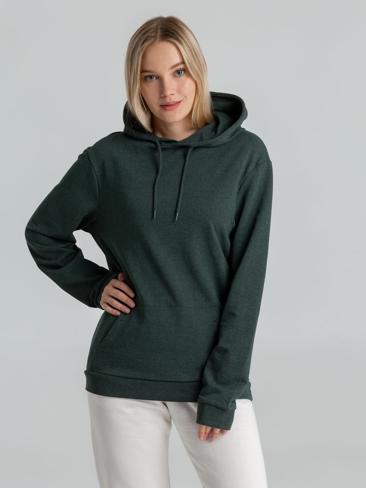 Толстовка с капюшоном унисекс Hoodie, темно-зеленый меланж / Миниатюра WWW (1000)