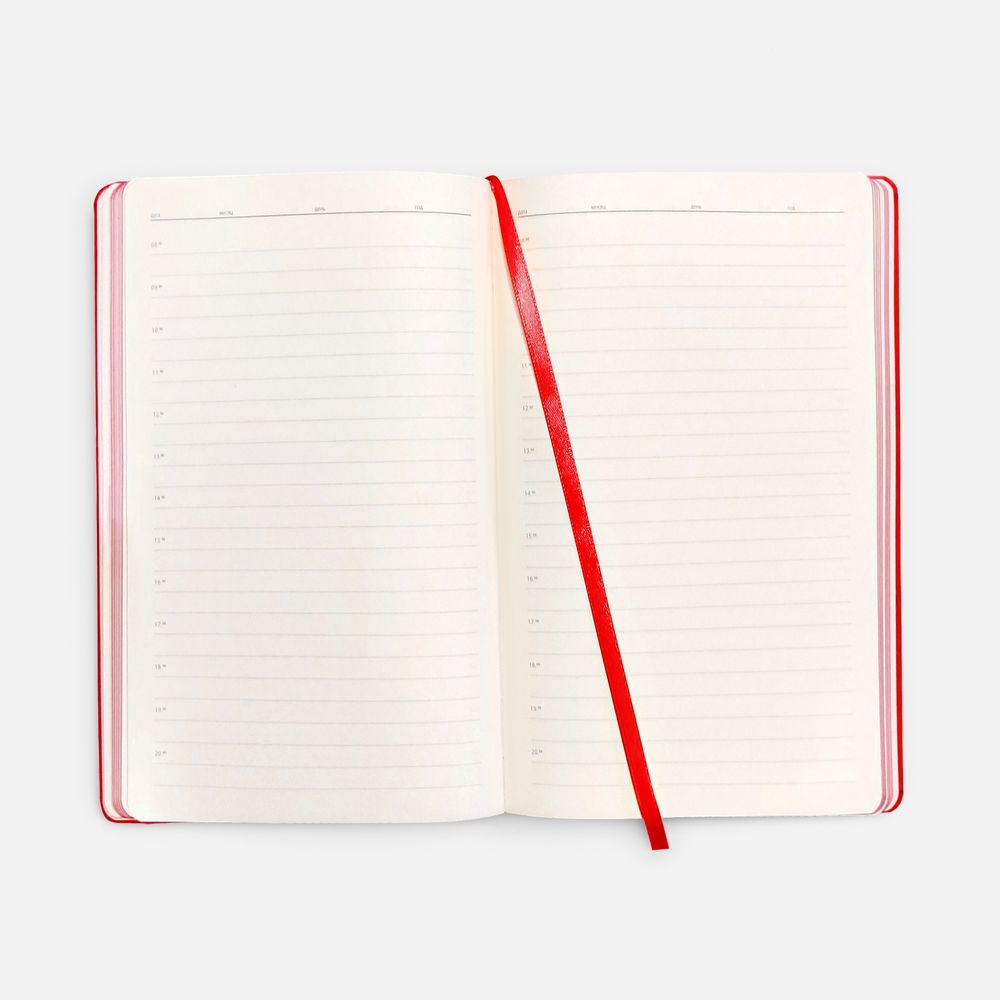 Ежедневник Shall Light, недатированный, красный / Миниатюра WWW (1000)