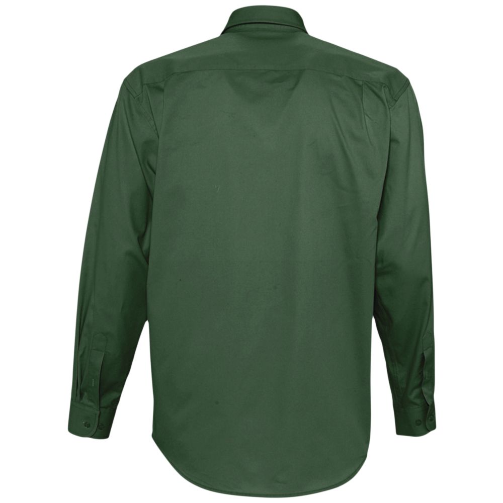 Рубашка мужская с длинным рукавом Bel Air, темно-зеленая / Миниатюра WWW (1000)