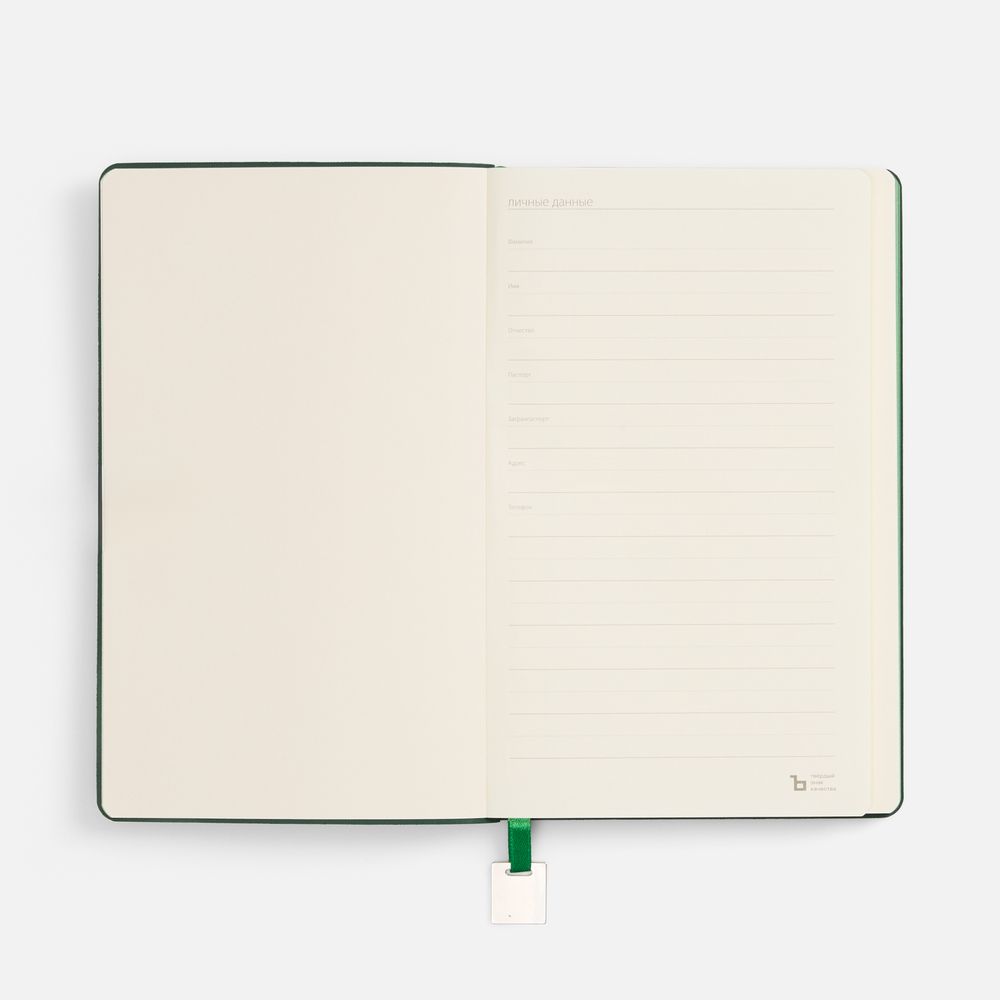 Ежедневник Shall Light, недатированный, зеленый / Миниатюра WWW (1000)