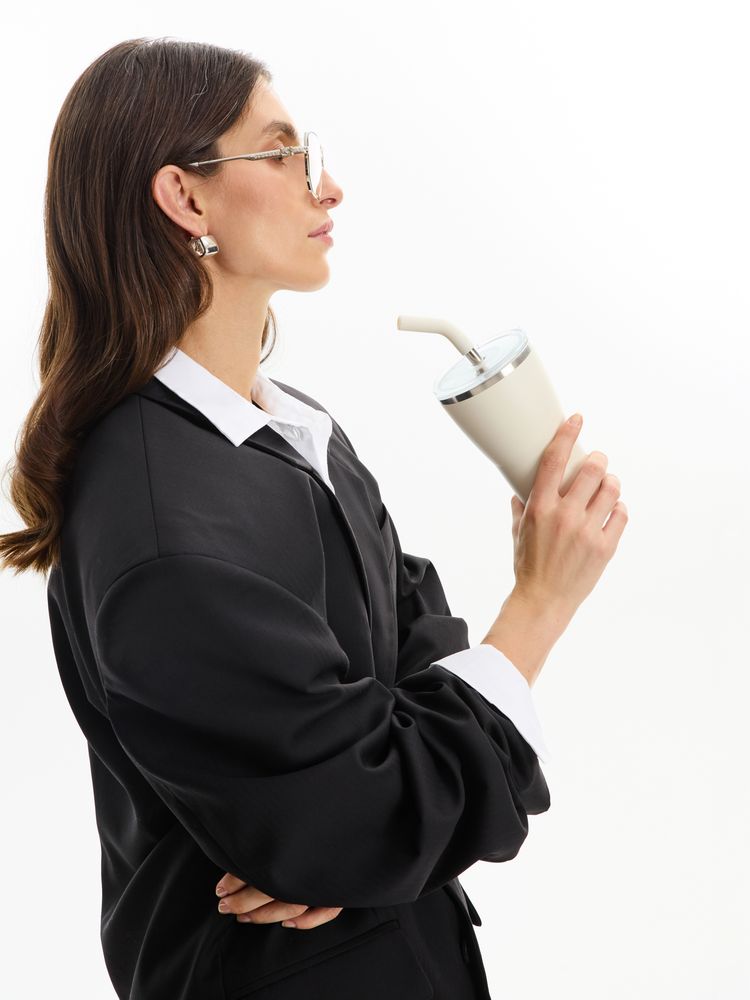 Термостакан Sapporo без логотипа, белый / Миниатюра WWW (1000)