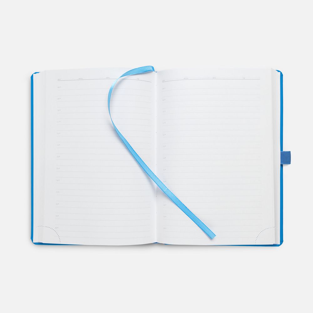 Ежедневник Favor Metal, недатированный, голубой / Миниатюра WWW (1000)