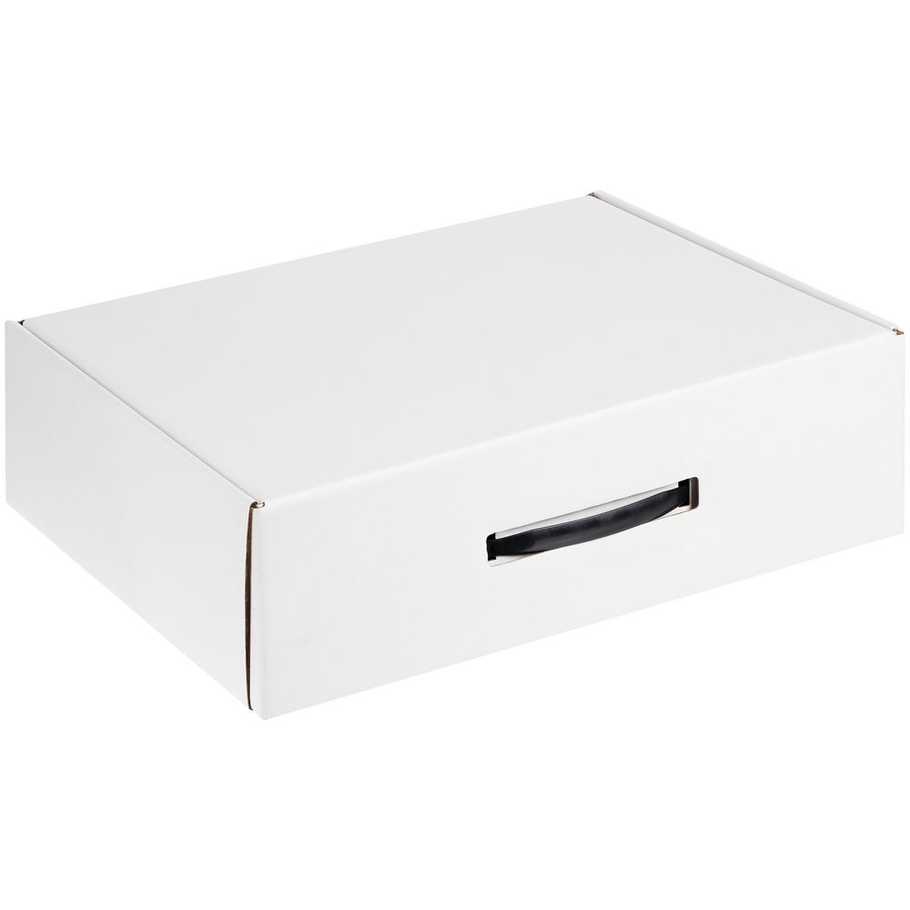 Коробка самосборная Light Case, белая, с черной ручкой / Миниатюра WWW (1000)