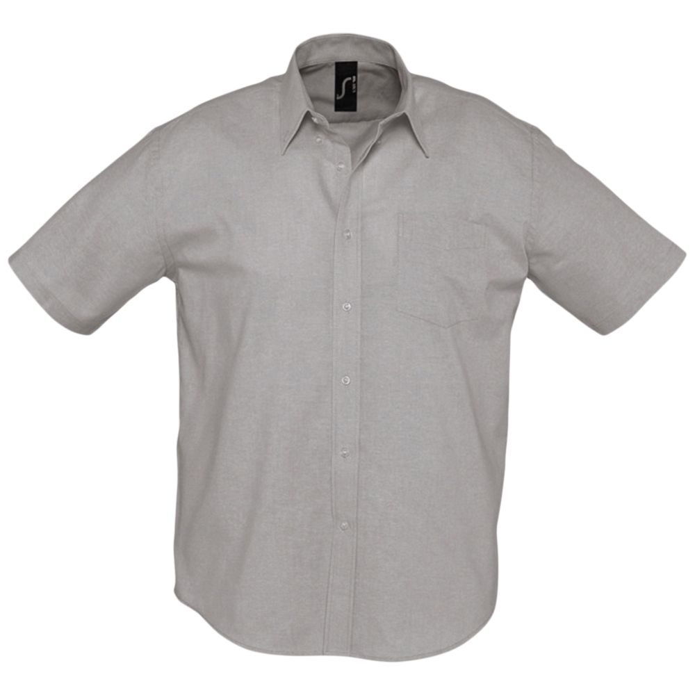 Рубашка мужская с коротким рукавом Brisbane, серая / Миниатюра WWW (1000)