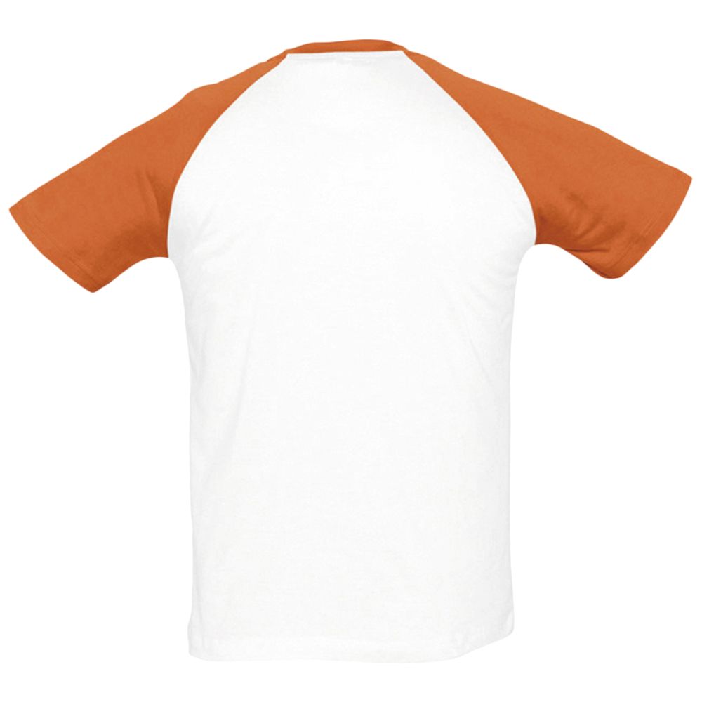 Футболка мужская двухцветная Funky 150, белая с оранжевым / Миниатюра WWW (1000)