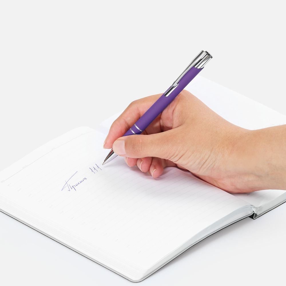 Ручка шариковая Keskus Soft Touch, фиолетовая / Миниатюра WWW (1000)