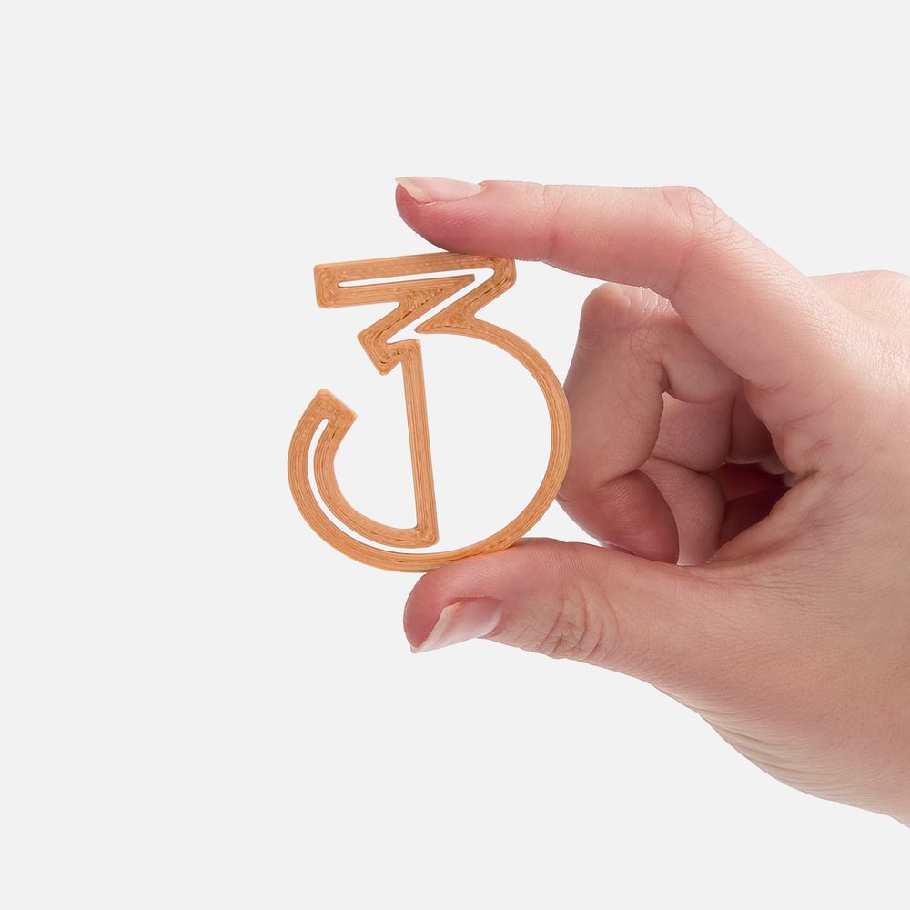 Подвеска Symbol, 3D-печать на заказ, цифра 3 / Миниатюра WWW (1000)