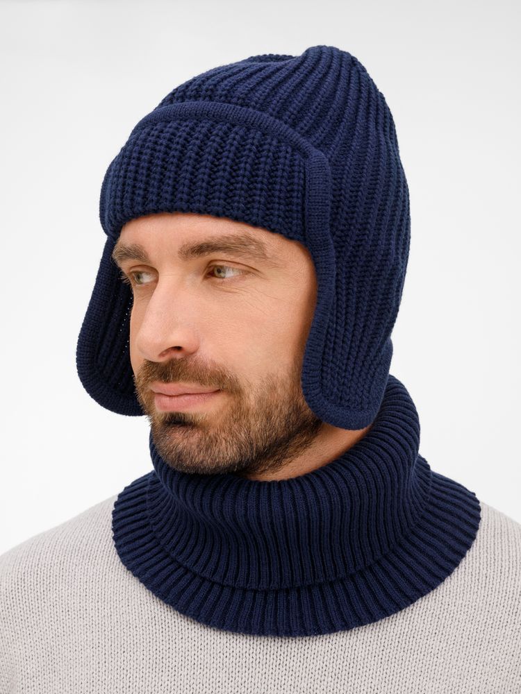 Шапка-ушанка Catch Match, темно-синяя / Миниатюра WWW (1000)