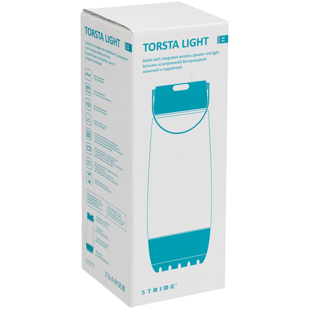 Бутылка для воды Torsta Light с колонкой и светильником, серая / Миниатюра WWW (1000)