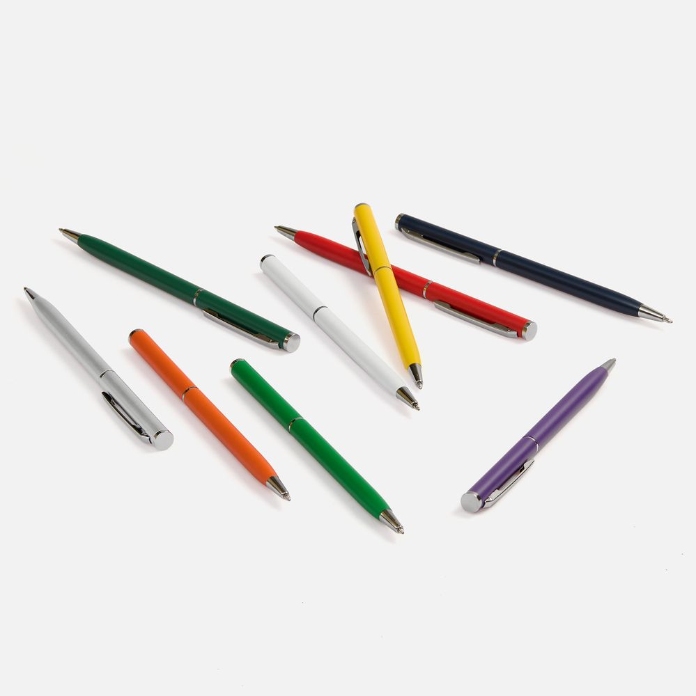 Ручка шариковая Hotel Chrome, ver.2, матовая синяя / Миниатюра WWW (1000)