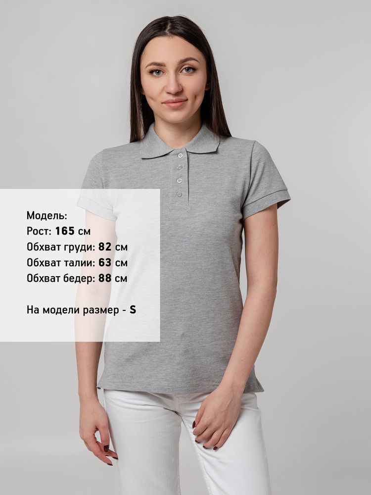 Рубашка поло женская Virma Premium Lady, серый меланж / Миниатюра WWW (1000)