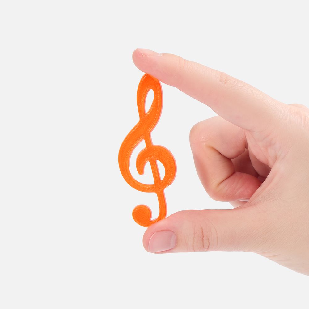 Подвеска Industry, 3D-печать на заказ, скрипичный ключ / Миниатюра WWW (1000)