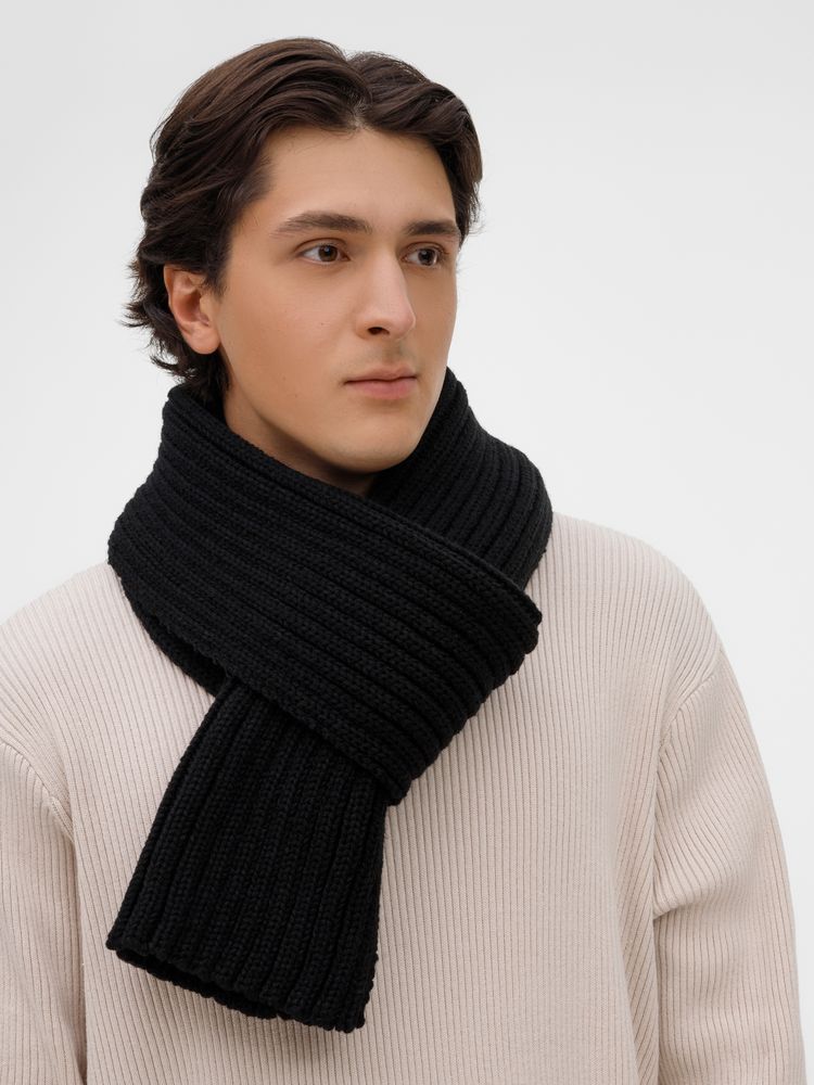 Шарф HappyGo, черный / Миниатюра WWW (1000)