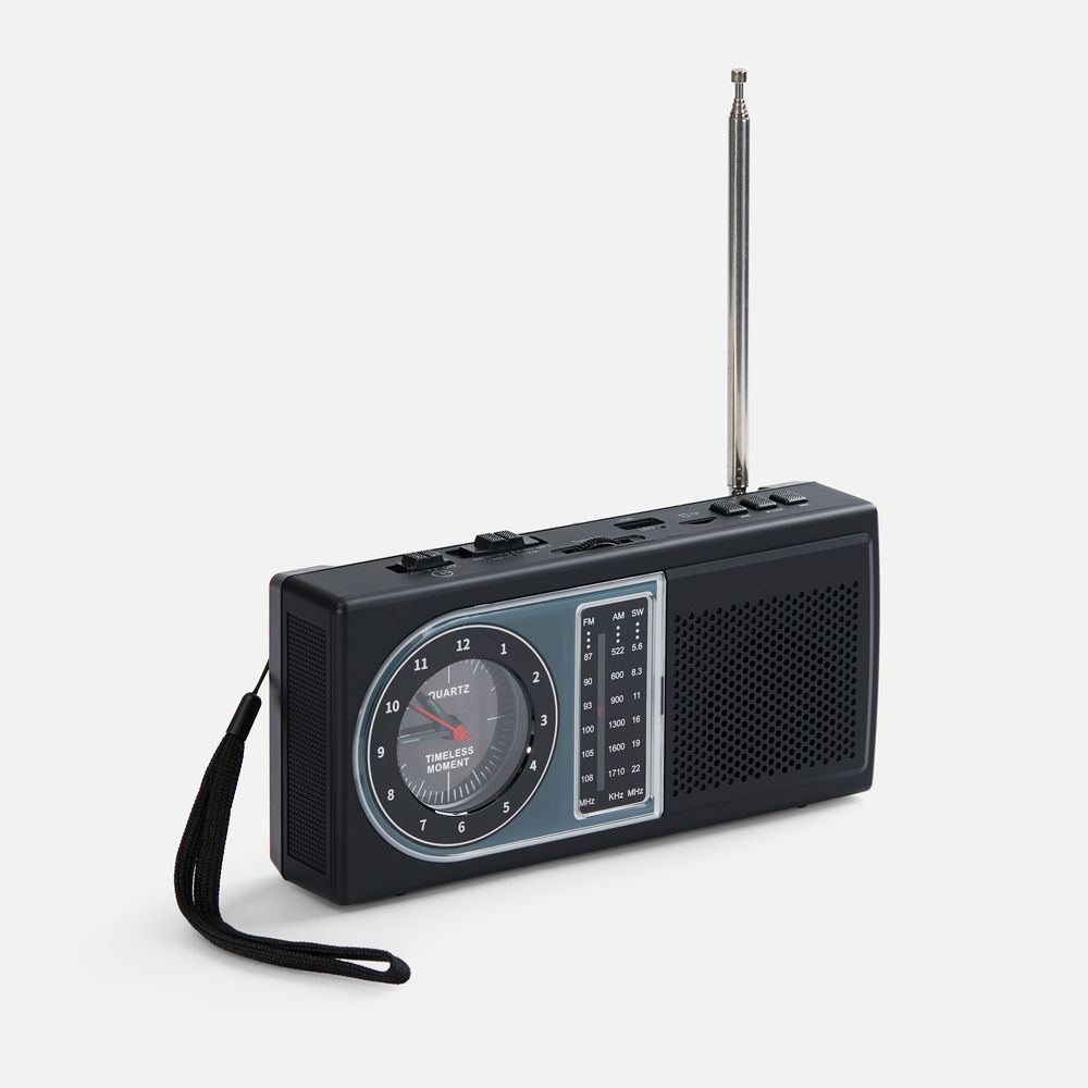 Bluetooth-колонка с радио Comradio, черная / Миниатюра WWW (1000)