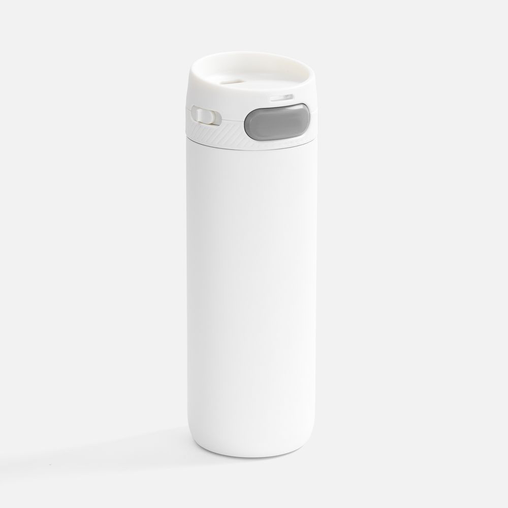 Термостакан X1 с цветной кнопкой, белый с серым / Миниатюра WWW (1000)