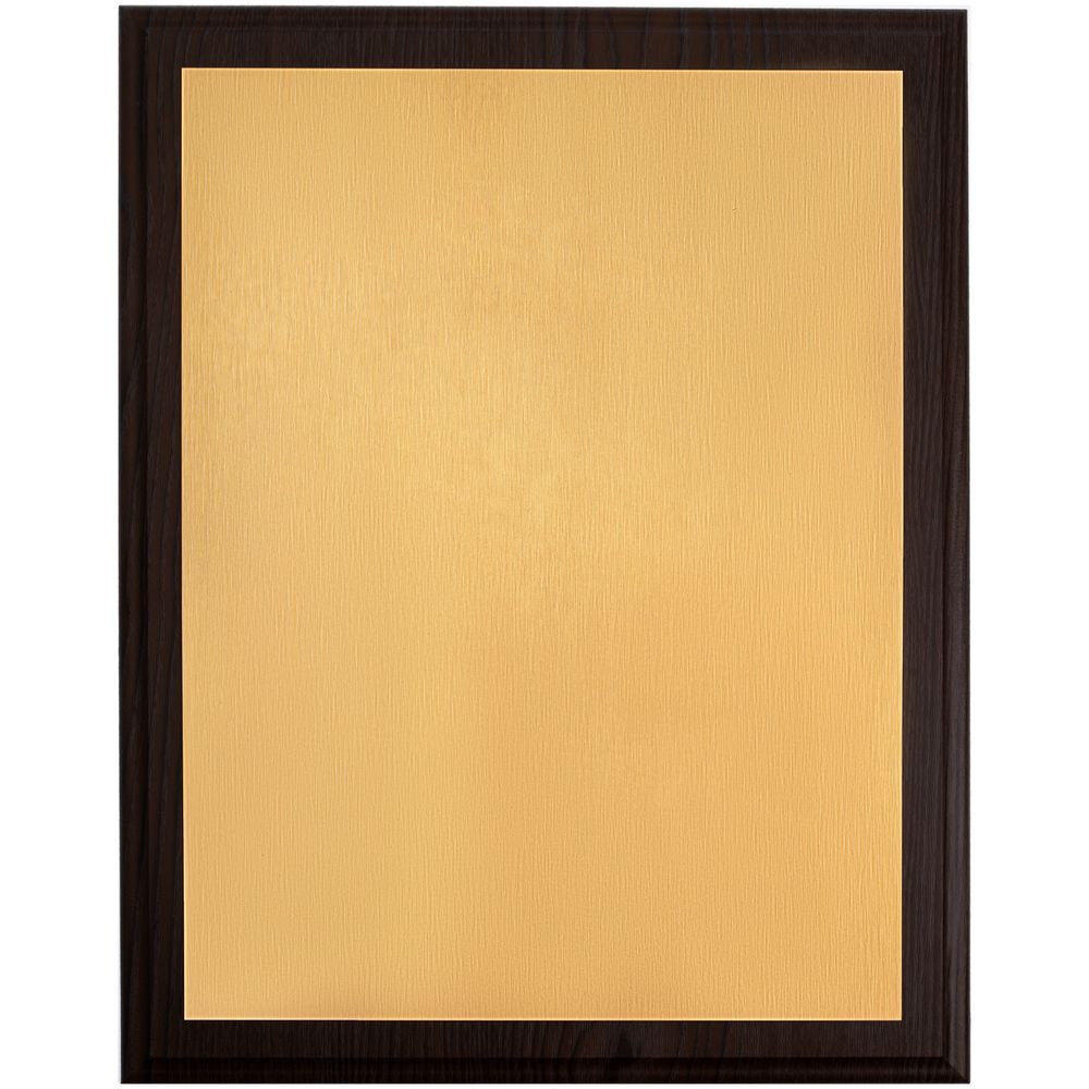Плакетка Plaque XL, венге с золотистой пластиной / Миниатюра WWW (1000)