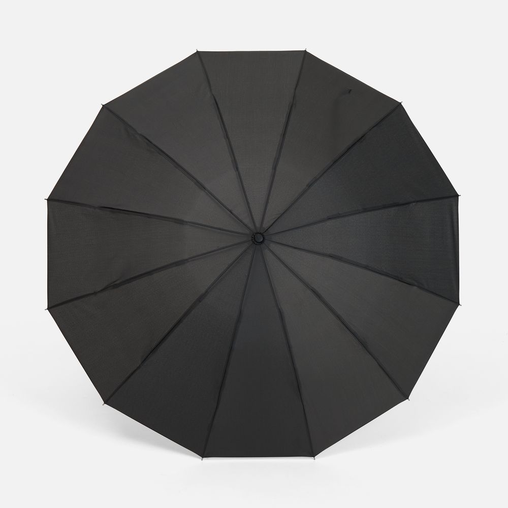 Зонт складной Skymate с УФ-защитой и ручкой-карабином, черный / Миниатюра WWW (1000)