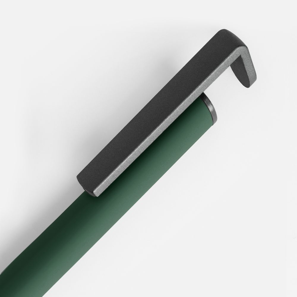 Ручка шариковая Standic с подставкой для телефона, зеленая / Миниатюра WWW (1000)