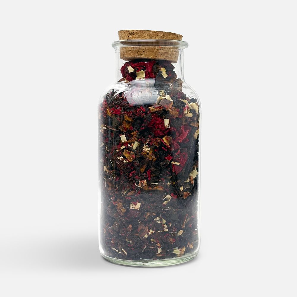 Чай «Сокочай», черный с соком ананаса с вишней, цветками и коркой граната и лемонграссом / Миниатюра WWW (1000)