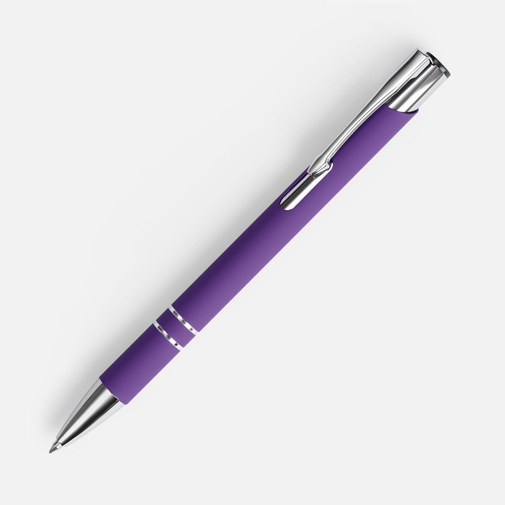 Ручка шариковая Keskus Soft Touch, фиолетовая / Миниатюра WWW (1000)