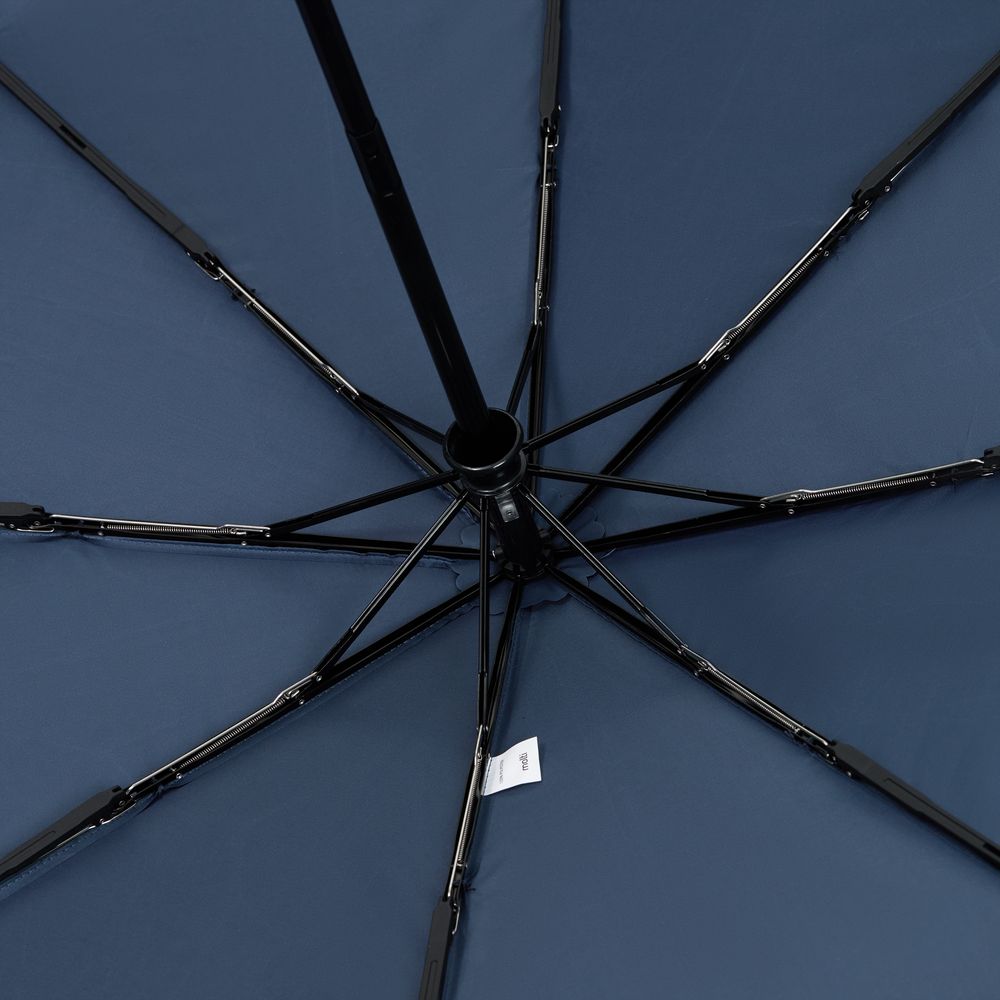 Зонт складной Classic, темно-синий с темной ручкой / Миниатюра WWW (1000)