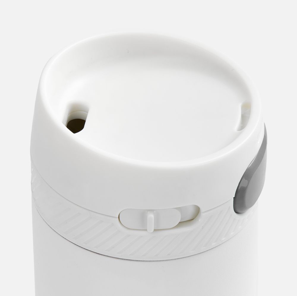 Термостакан X1 с цветной кнопкой, белый с серым / Миниатюра WWW (1000)