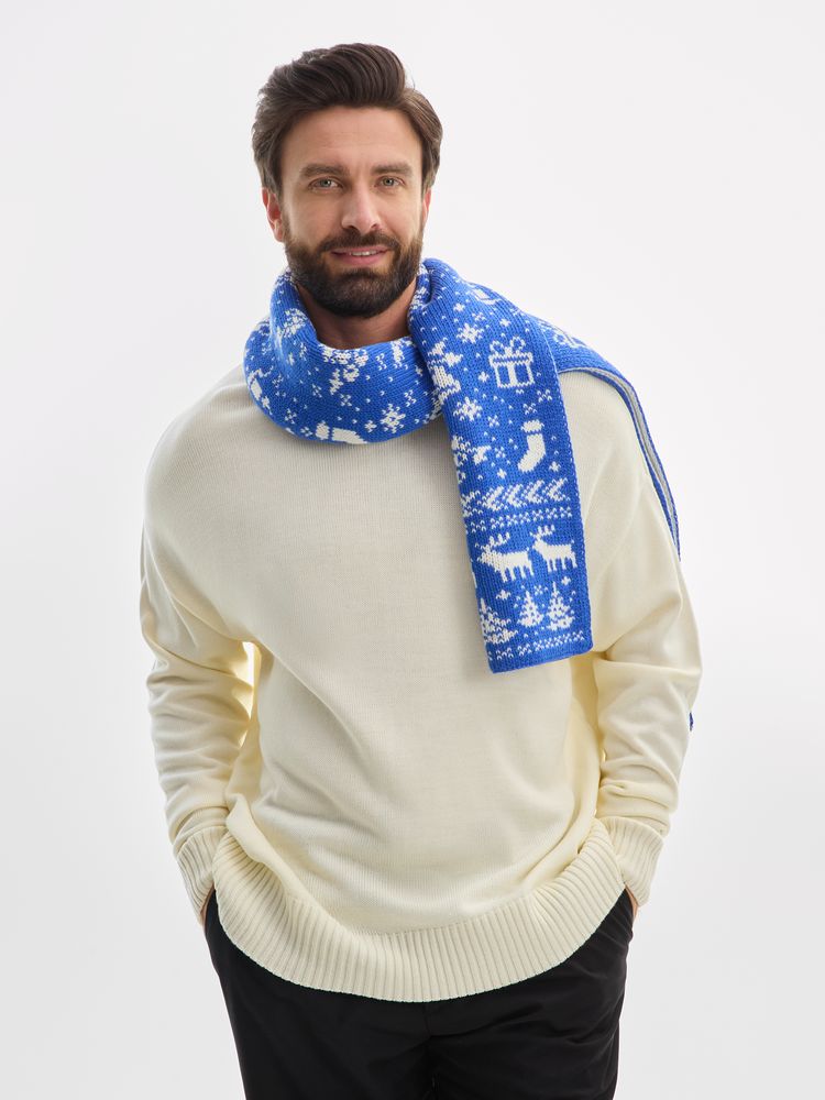 Шарф Holidale, синий с молочным / Миниатюра WWW (1000)