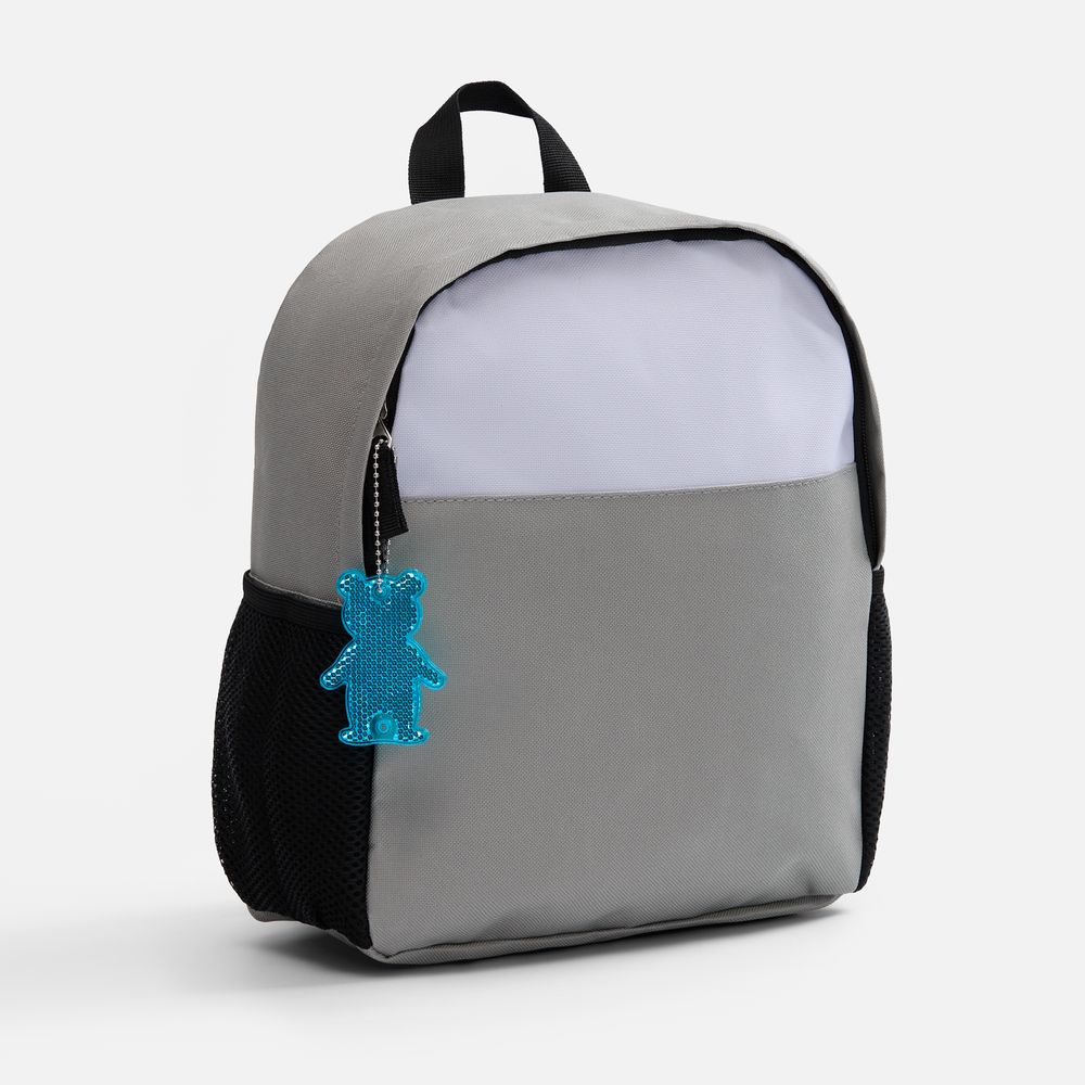 Пешеходный светоотражатель с цепочкой «Мишка», синий / Миниатюра WWW (1000)