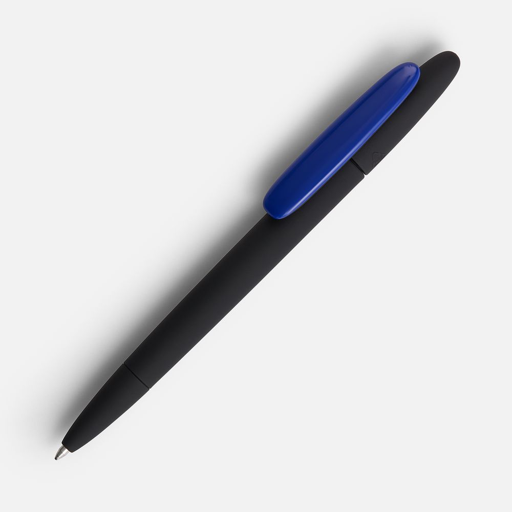 Ручка шариковая Prodir DS5 TRR-P Soft Touch, черная с синим / Миниатюра WWW (1000)