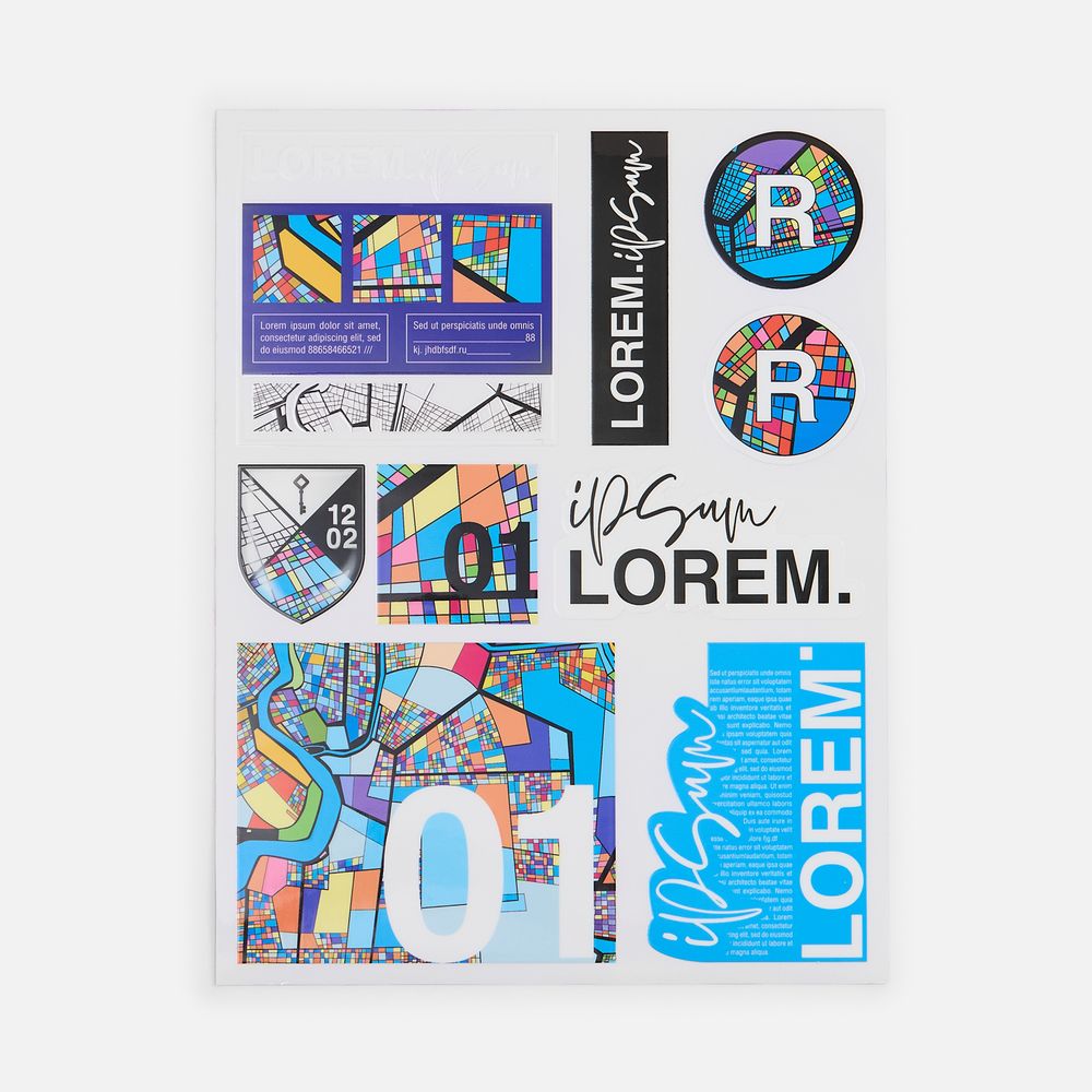 Наклейки UV-DTF Stiker Pack на заказ, L / Миниатюра нанесения (1000)