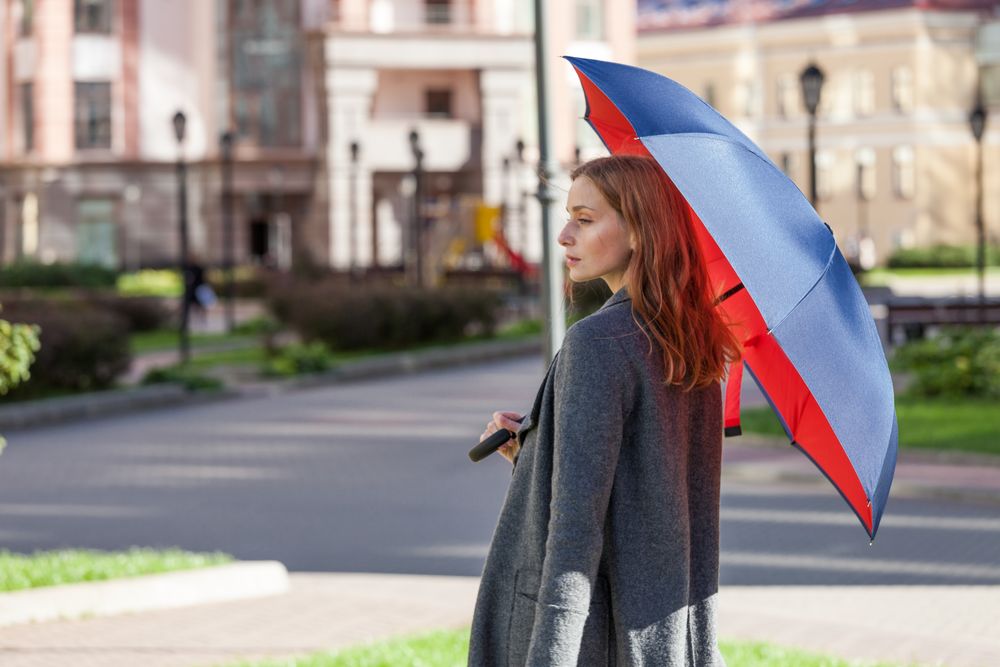Зонт наоборот Style, трость, темно-синий / Миниатюра WWW (1000)