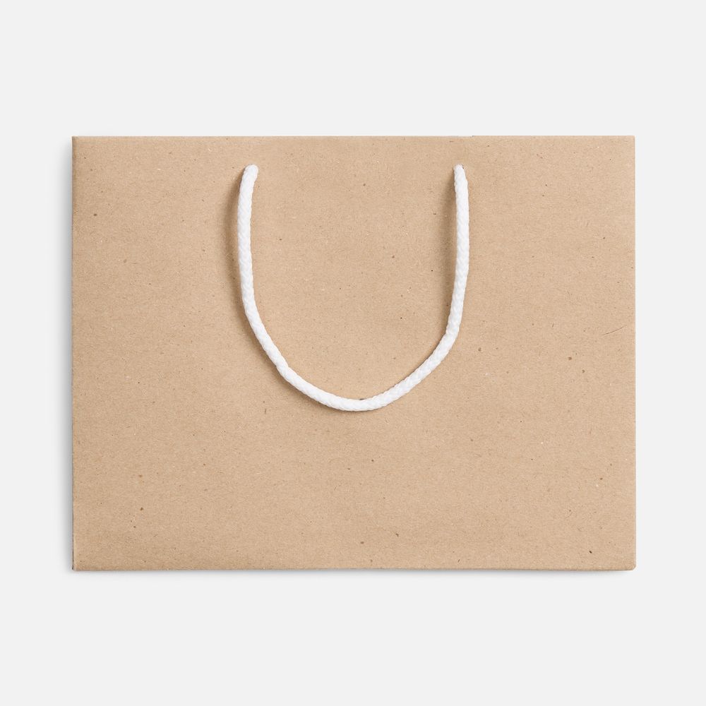 Пакет бумажный Stor, неокрашенный с белыми ручками / Миниатюра WWW (1000)