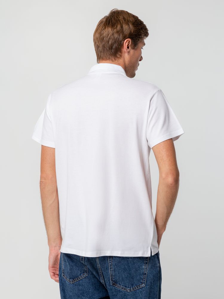 Рубашка поло мужская Spring 210, белая / Миниатюра WWW (1000)