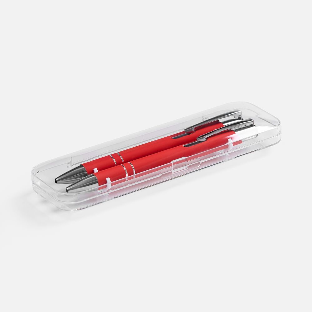 Набор из 2 ручек Keskus Soft Touch, красный / Миниатюра WWW (1000)