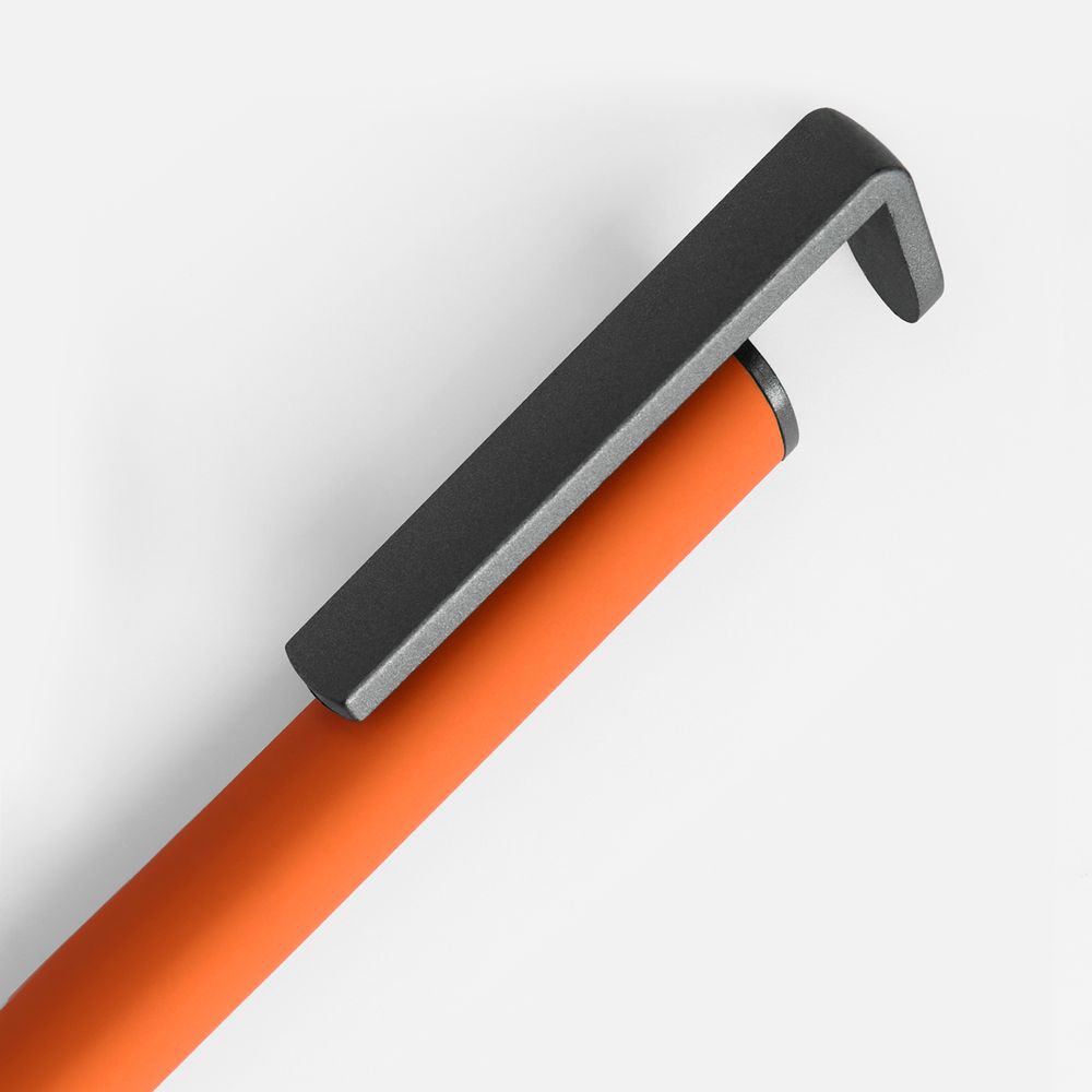 Ручка шариковая Standic с подставкой для телефона, оранжевая / Миниатюра WWW (1000)