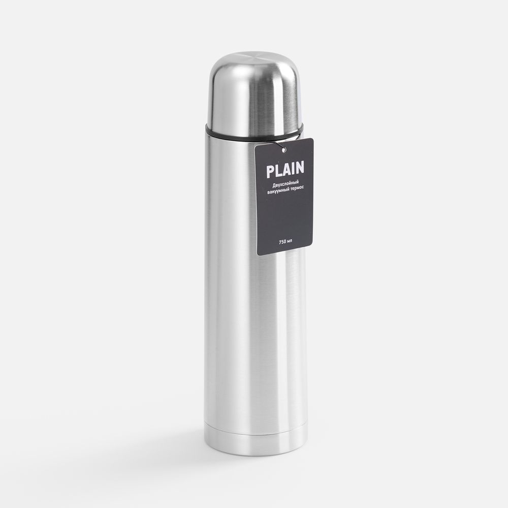 Термос Plain 750, ver.2, серебристый / Миниатюра WWW (1000)